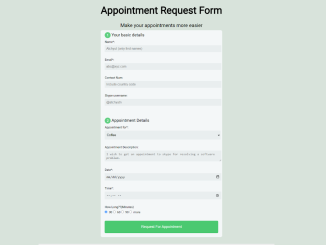 Simple Appointment Request Form HTML