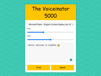 Text To Speech using JavaScript