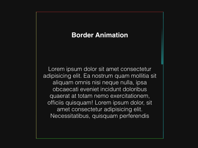 Border Animation using CSS with Infinite Loop