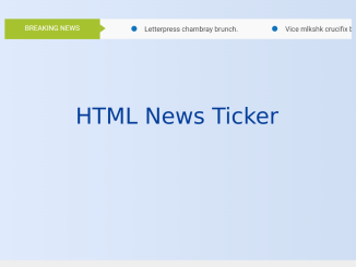 Horizontal News Scroller HTML Code