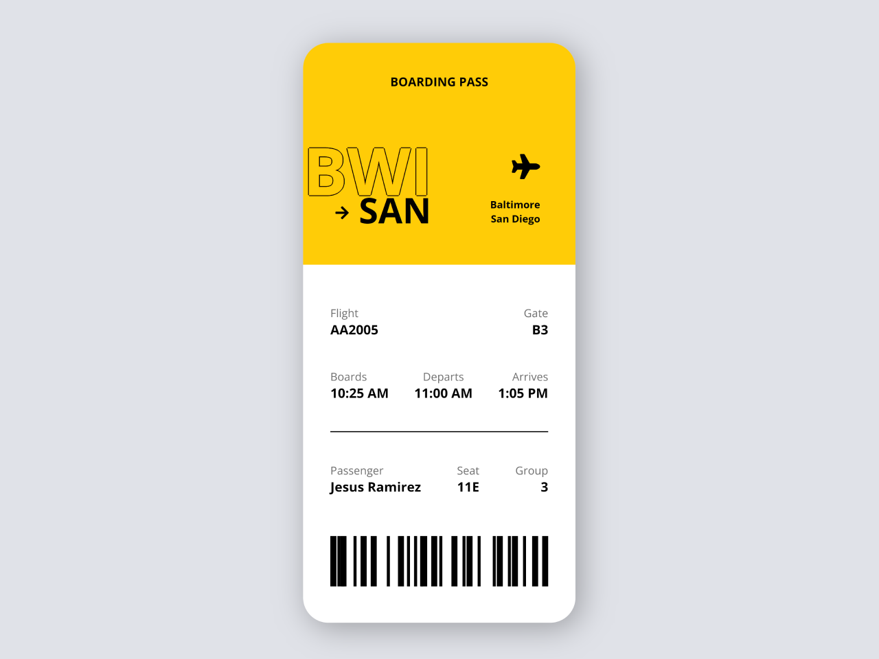 International Airline Ticket in HTML CSS