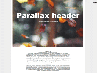Parallax Effect Background in JavaScript