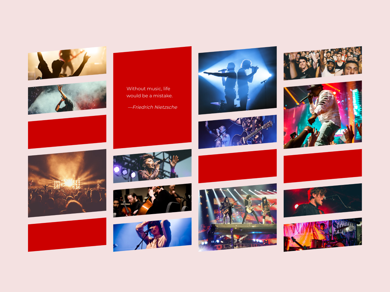 Skewed grid image gallery in css codehim