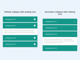 Accordion using Material Design and Bootstrap
