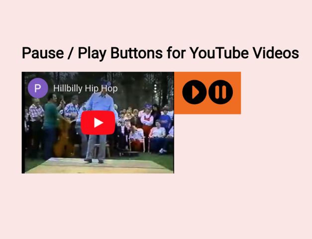 Custom Play/pause Button For Youtube Video