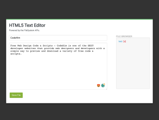 HTML5 Text Editor With File Reader API