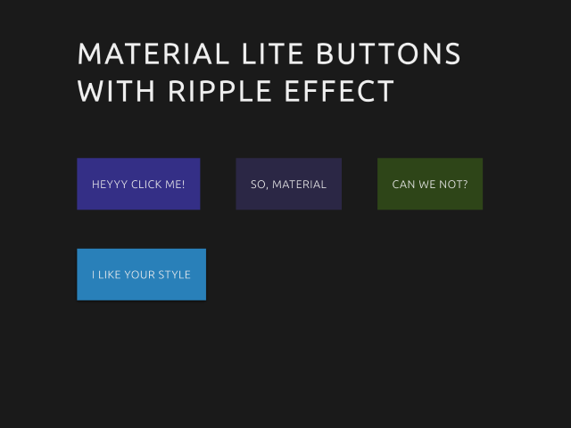 Material Design Buttons with Ripple Effect