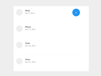 Material Design Interface Transition Effect