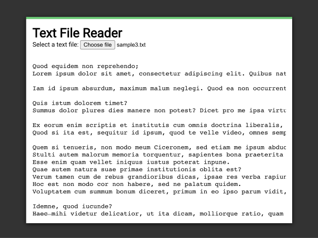 Read Text File And Display in HTML Using JavaScript