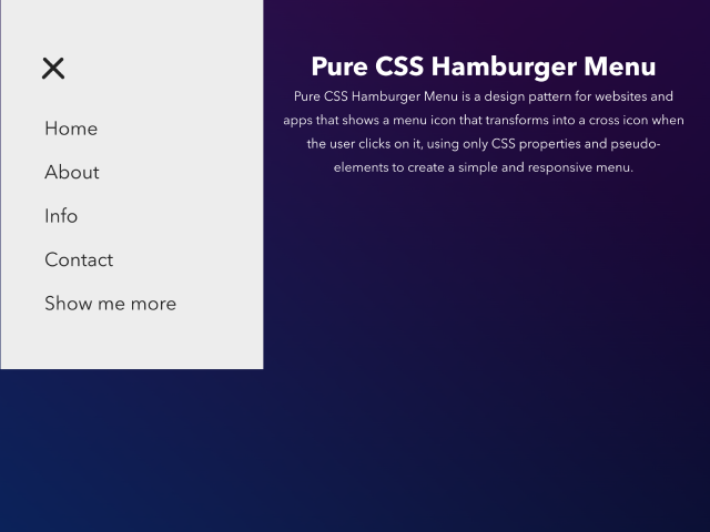 Responsive Hamburger Menu CSS Only