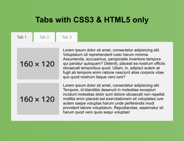 Tabs with CSS3 & HTML5 Only