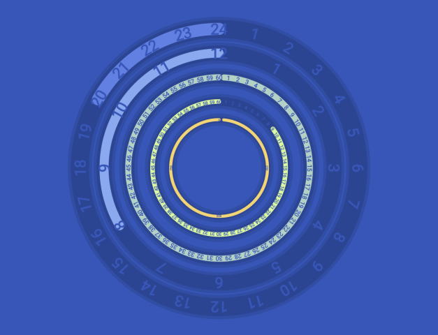 Circular Clock With Progress Countdown