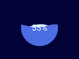 Circular Waves Loading Animation with Percentage