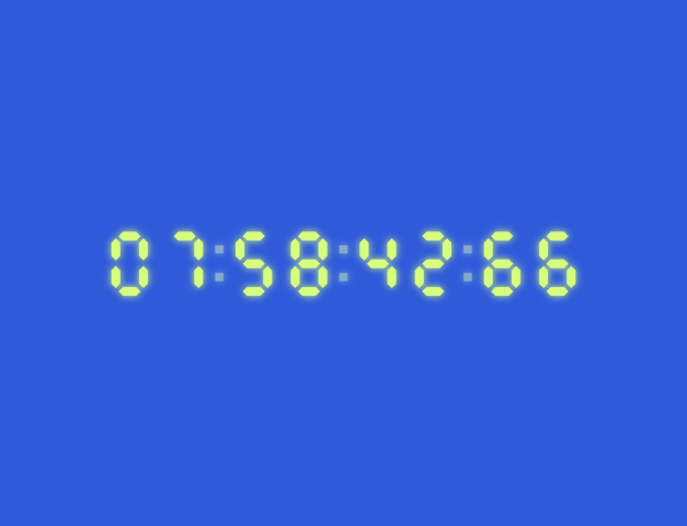 Digital Clock With Milliseconds Using SVG and JavaScript