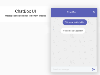 Floating Chat Box UI in HTML CSS