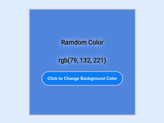 Generate Random Background Color JavaScript