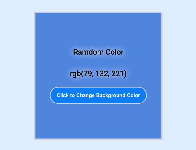 Generate Random Background Color JavaScript