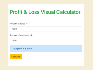 Profit & Loss Calculator in JavaScript