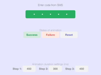 SMS OTP Input Animation in HTML CSS