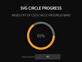 SVG Circle Progress With Percentage Value