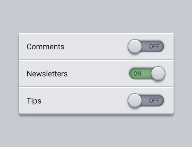 Skeuomorphic Toggle Buttons Using CSS