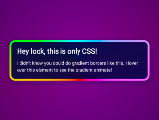 CSS Stylish Box with Animated Gradient Border