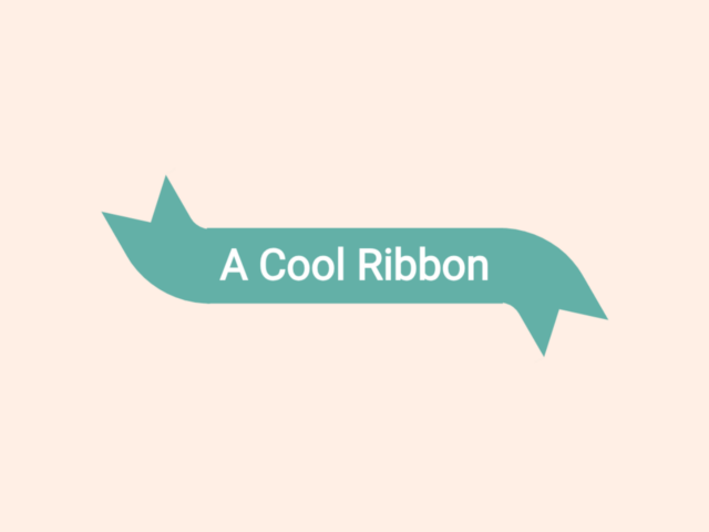 Curved Ribbon with Hover Effect Using CSS