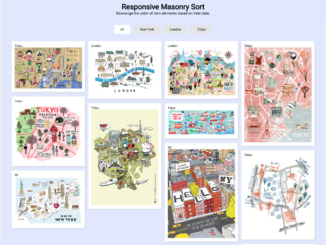 Responsive Masonry Layout with Sortable Items