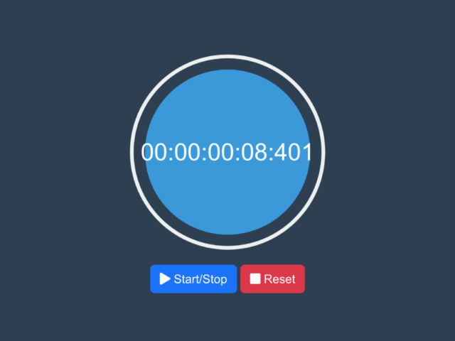Stop Watch with Milliseconds Using Bootstrap 5