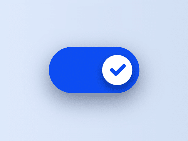 Toggle Button With Check Animation Using HTML CSS